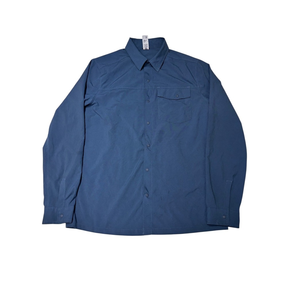 Mountain Hardwear Shirt Mens Medium Blue Lightweight‎ Vented Fishing Button Up
